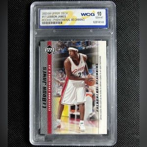 2003 Upper Deck Lebron James Rc Rookie Wcg 10 Gem Mint Cleveland Cavaliers 🔥🔥